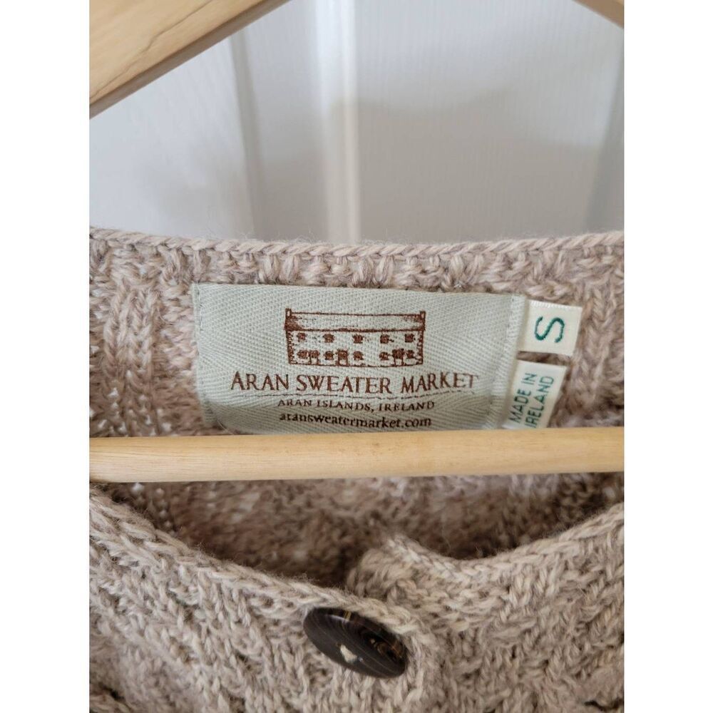 Aran Sweater Market Cable Knit Cardigan S - Picture 7 of 9